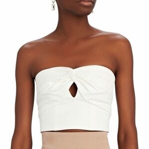 AMUR White Strapless Corset Top